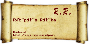 Répás Réka névjegykártya